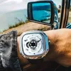 Знаменитый бренд Watch Watch Montre Automatique Luxe Chronograph Square Большой циферблат Watch Hollow Водонепроницаемые Мужские Модные Часы 220208