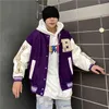 Spring Baseball Jackor Coat Broderi Brev Kvinnor Streetwear Hip-Hop Harajuku College Stil Män Bomber Jacka Y1106