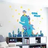 Large Cartoon Dinosaur Wall Stickers for Kids room Nursery Bedroom Wall Decor Removable Vinyl PVC Wall Decals Home Decoration 211112