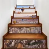 Stickers Muraux 13Pcs / Set Rétro Pierre Brique Escalier Autocollant Maison Escalier Décoration Papier Peint Adhésif Escaliers Renovatie Murale Trapsticke