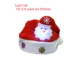 2021 adult kid Child LED Christmas Lighting Hat Santa Claus Reindeer Snowman Xmas Gifts Cap Night Lamp Lighting Decoration