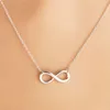 Charm Fashion Infinity 8 Pendant Necklaces Collares For Women Clavicle Necklace Wedding Colar Jewelry