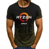Gradiënt Hot Selling Grappige PC CP Uprocessor AMD RYZEN Katoenen T-shirt voor Mannen Top Tees Heren Camouflage G1222