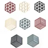 Mats Pads E8ff Silicone Porslin Insolering Mat Hexagon Pad Bowl Placemat För Hem Table Dekoration Köksverktyg