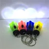 Mini LED -ficklampor super mini med nyckelring bärbar för utomhus camping vandringsfackla blommakenblad form