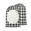 48*64cm Christmas Gift Bags Sublimation Blanks Santa Sack Plaid Pattern Candy Storage Bag with Drawstring JJA9098