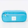 Zippered Pen Case College Office Pencil Bag Nylon Stationery Lagring Pouch Kids Students Organizer