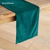 Accueil 12 couleurs disponibles Chemin de table haut de gamme en velours mat Napperon en tissu vert sarcelle 210708