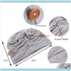 Aessories Outils Produits pour les cheveux Chapeau de chimio Coton doux Perte Cancer avec bouton pour porter la protection des oreilles Turban Femmes Bonnet de sommeil Dames Headwe