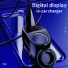HOCO DUAL USB-autolader + Sigarettenaansteker Slot met LED-display 96W 3.1A Fast Charging Car-Charger Adapter voor iPhone 11 Pro