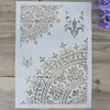 Presentförpackning Blomma halvcirkel Diy Layering Stencils Väggmålning Scrapbook Coloring Prägling Dekorativ Papperskortmall