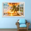 Muurstickers Home Decor Zomer Strand Kokospalm Foto Verwijderbare Vinyl Decals Landschap Behang Moderne Decoratie 210615175Y