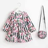 Girls Autumn Dress with Bag Baby Girl Clothes Kids Christmas Dress Princess Costume Flower Animal Children Dresses for Girls G1129