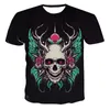T-shirts voor heren 2022-Verschillende Skull Punk Fashion 3D Gedrukt T-shirt Children's Tee Summer Casual Street 110-6XL Plus Maat aanpasbaar