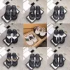 Classic Fashion Black Soft Leather Men slippers letter Bees Green Flip flops Lazy lady Slipper Flat Chain Sandals Casual Beach Slip With Box