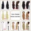 24 inch krullend synthetische klauw in Paardenstaart Exenties Grip Paardenstaarten Simulatie Menselijke Hair Extensions Bundels AS-C06