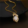 Pendant Necklaces Low Price Jewelry Retro Leaf Grape Titanium Bone Female Torque Wedding Necklace For Girls Women's Neck Chain