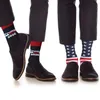 Trump 2024 Chaussettes Drapeau américain Étoiles Rayures Chaussette en coton Élection présidentielle américaine Trump adolescent Moyen hiphop Chaussettes cadeaux de Noël G94FODX