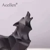 Resin Abstract Wolf Statue Geometric Animal Figurines Nordic Home Decor Sculpture Crafts Office Room Interior Decoration 211108