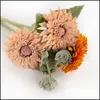装飾的な花の花輪のお祝いパーティーの雑貨家庭園の人工ひまわりの長い茎の絹の偽のひまわりの装飾の屋外のw