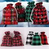 NEWChristmas lattice Drawstring Bag Xmas Gift Wraps cotton cloth Xmas-handbag Snowflake lattices candy bags LLD9766