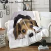 New 3D Pets Printed Flannel Blanket Animal Pattern For Sofa Bedding Travel Soft Blankets Bedspread Home Textile Decor