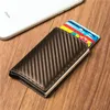 Carteras Bisi Goro Clutch -up Smart Wallet Fibra de carbono 2021 RFID Tarjeta de metal RFID Caja de aluminio de cuero Caja delgada delgado