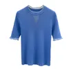 Crop Top Female Polo Shirts Sommar Kortärmad T-shirt Kvinnors Vintage Kläder Ribbed Solid Slim Sticka Top Beskuren Tröja Drag 210604