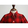 Plaid Girl Dress Spring England Style Long Sleeve Cotton Shirt Baby Clothes 2-6Y E801 210610