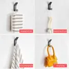 Punch-free Aluminum Viscose Door Back Hat Coat Hook Wall Hanging Mop Bathroom Single Hanger Hooks & Rails