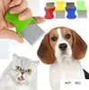 Pet Flea Goms Steel Grooming Combs для собачьи котенки котенка волос триммер кисти инструменты продукты смешанные цвета