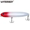 Waterboy Doggy Walk crayon leurre de pêche 11 cm 21g longue coulée Popper éclaboussures d'eau flottante action réaliste appât dur 26622399589