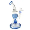 4 cores engrossar video bong hookahs 8,5 polegadas cachimbo altura alta densa tubulação de água inline PERC DAB Rig Rig Bongles pesado grande cera de cera tubos de béher