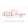 50pcs/Bag Thank You Greeting Cards Baking Bags Gift Package Box Business Decor Festive Party Supplies