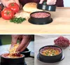 Narzędzie do prasy mięsa 1 Zestaw Home DIY Hamburger Okrągły kształt Nieszczęściowy Cutlets Burger Patty Twórcy Klasy ABS Kitchen Meat-Tools JJF10781