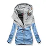 Oversize Double Hooded Sweatshirt Kvinnor Långärmad Höst Spring Coat Patchwork Pocket Zipper Hoodie Plus Storlek 3XL 4XL 5XL 210419