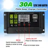 30A 12V/24V LCD Display PWM Solar Panel Regulator Charge Controller
