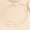 Simple KPOP Snake Chain Choker Ожерелье для Женщин Девушка Свадьба Старинные Жемчужные Шарики Подвеска Тонкая Ссылка Ювелирные Изделия Аксессуары