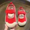 2022 Fashion Children's Canvas Summer New Students Koreaanse Casual Biscuit Flats Ademende Hot Cute Girls Kids schoenen