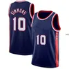 2022 Jame 1 S硬貨バスケットボールジャージーJoel 21邪魔者0 Maxey Ben 10 Simmons Jerseys S-XXLブルーホワイトレッドブラック