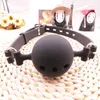 Nxy Adult Toys Fetish Extreme Full Silicone Breathable Ball Gag Bondage Open Mouth Gags Sex Toys for Couple Adult Game Size s m l 1209
