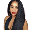 Peruvian Human Hair Coarse Yaki Lace Front Wigs with Baby Hair Natural Color Kinky Straight Wig African American