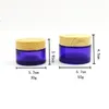 20G 30G 50G Clear Purple Glass Refillable Bottle Empty Eye Cream Jars False Wood Plastic Screw Lid Cosmetic Packaging Containe