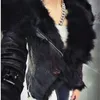 Giacca invernale da donna Luxury Fur Hooded Motorcycle PU Giacche in pelle Capispalla corta Slim Streetwear Coat D256 T191118