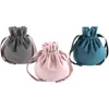 Multifonctionnel Velours Mini Sacs De Rangement De Bijoux Bracelets Perlés Pendentif Colliers Boucle D'oreille Pochettes À Cordon Emballage De Mariage Anniversaire Décor