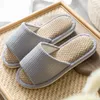 Vlas slippers mannelijke zomer thuis katoen indoor vloer vier seizoenen comfortabele massage deodorant schoenen speciale aanbieding