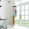 Style européen coloré Arts Pendentifs 14 tube rotatif montant métal bois vent carillon créatif décoration de la maison en plein air suspendu DD219