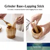 Argamassa de bambu e pilão pilão pilão de moagem de moagem de moagem de alho Press Ginger Crusher Herb Spice Masher Cozinha Ferramenta Preço de Fábrica Especialista Qualidade Mais Recente