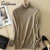 Cashmere Turtleneck Sweater Dames Lange Mouwen Gebreide Slanke Slanke Pullover Turtle Neck Warm Winter S voor 210514