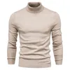 Winter-Rollkragen-dicke Herren-Pullover Casual Solid-Farbqualität warmer dünner Pullover-Pullover